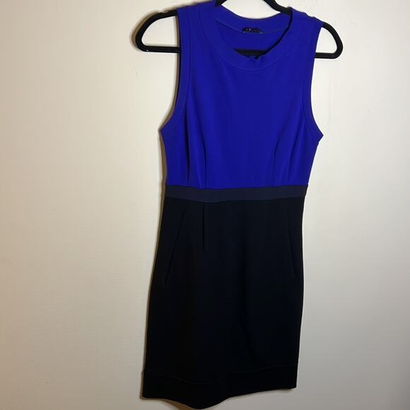 Theory Color Block Sleeveless Sheath Dress Size 8 - Picture 4 of 8